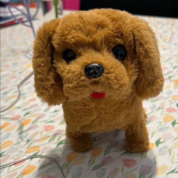 Other - Brown Plush Walking Toy Dog with Pink Remote - Unbranded Interactive Pet